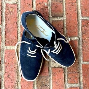 Italian Navy Suede Shoes Women’s